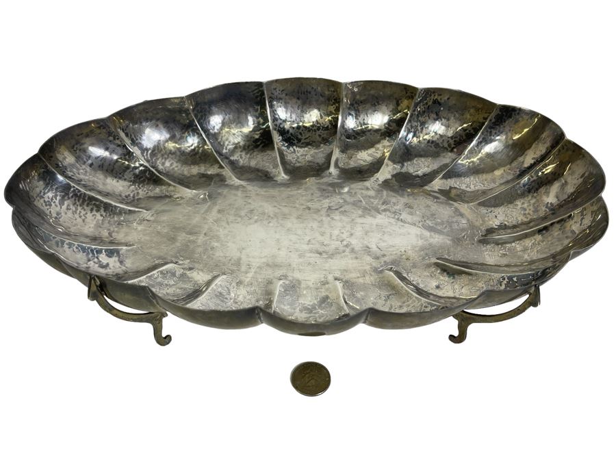 Large Sterling Silver Footed Bowl By Le Trianon Mexico 15W X 9D X 3.25H 869g $600 Melt Value [Photo 2]