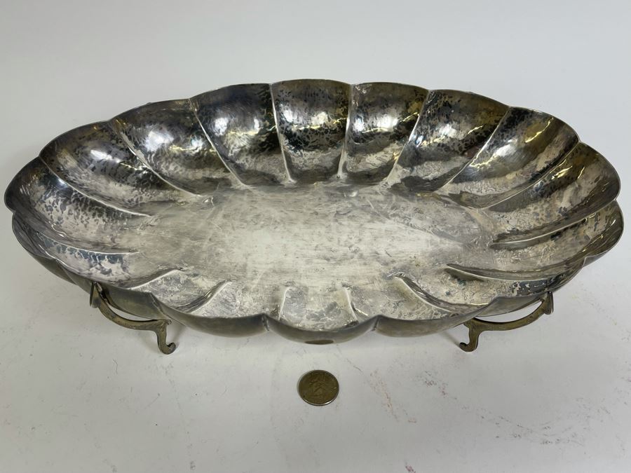Large Sterling Silver Footed Bowl By Le Trianon Mexico 15W X 9D X 3.25H 869g $600 Melt Value [Photo 3]