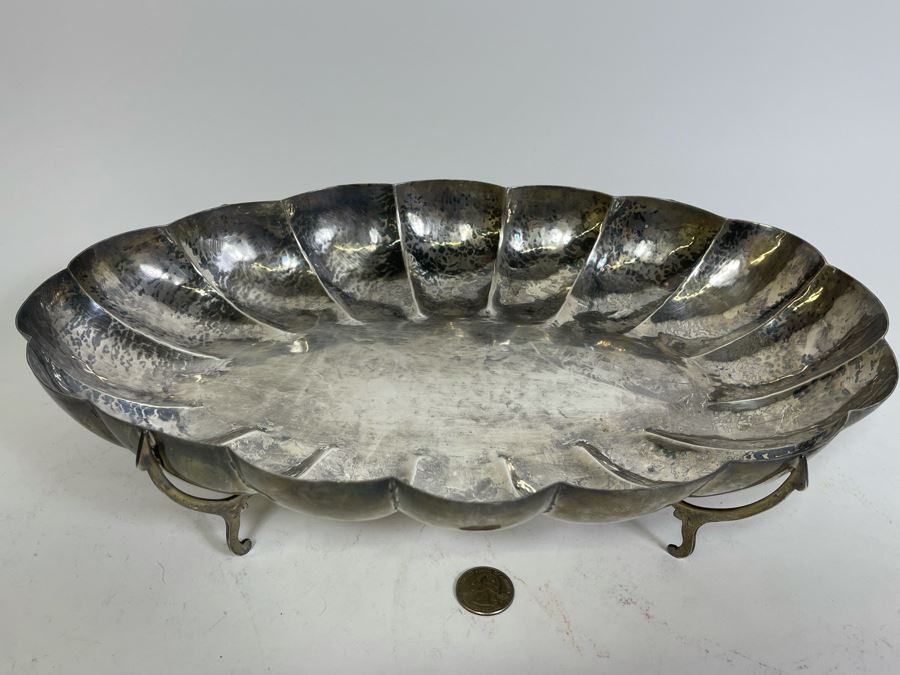 Large Sterling Silver Footed Bowl By Le Trianon Mexico 15W X 9D X 3.25H 869g $600 Melt Value [Photo 6]