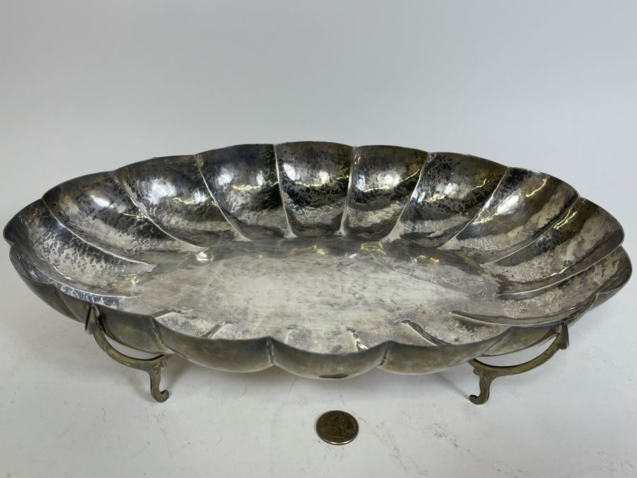Large Sterling Silver Footed Bowl By Le Trianon Mexico 15W X 9D X 3.25H 869g $600 Melt Value [Photo 7]