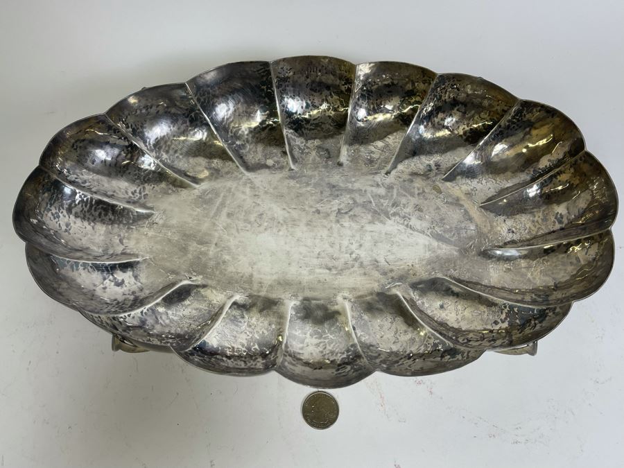 Large Sterling Silver Footed Bowl By Le Trianon Mexico 15W X 9D X 3.25H 869g $600 Melt Value [Photo 4]