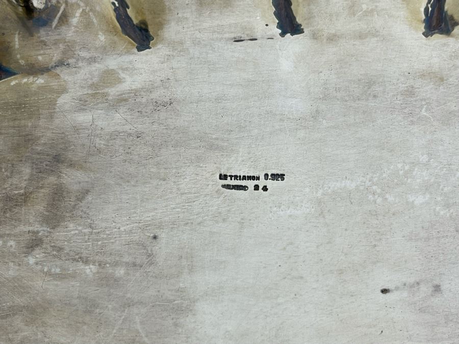 Large Sterling Silver Footed Bowl By Le Trianon Mexico 15W X 9D X 3.25H 869g $600 Melt Value [Photo 13]