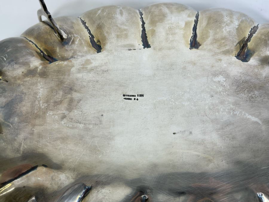 Large Sterling Silver Footed Bowl By Le Trianon Mexico 15W X 9D X 3.25H 869g $600 Melt Value [Photo 11]