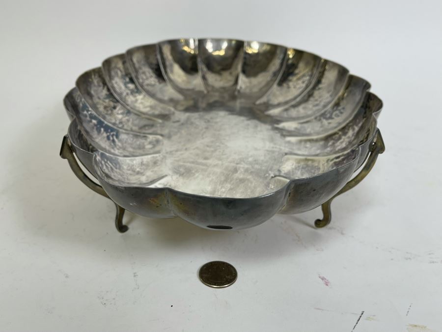 Large Sterling Silver Footed Bowl By Le Trianon Mexico 15W X 9D X 3.25H 869g $600 Melt Value [Photo 8]