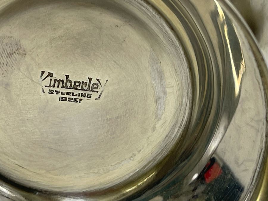 Sterling Silver Mid-Century Teapot 8W X 7H And Sugar Bowl By Kimberley Mexico 845g Melt Value $583 [Photo 13]