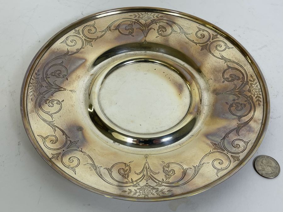 Shreve & Co San Francisco Sterling Silver 10' Plate 316g $218 Melt Value [Photo 3]