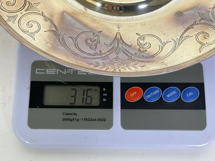 Shreve & Co San Francisco Sterling Silver 10' Plate 316g $218 Melt Value [Photo 11]