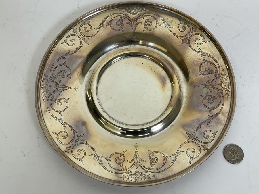 Shreve & Co San Francisco Sterling Silver 10' Plate 316g $218 Melt Value [Photo 6]