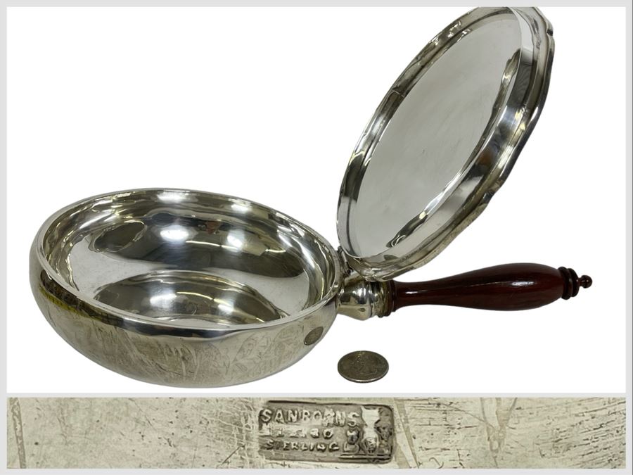 Sterling Silver Sanborns Mexican Ashtray Silent Butler 11W X 6D X 2H 541g