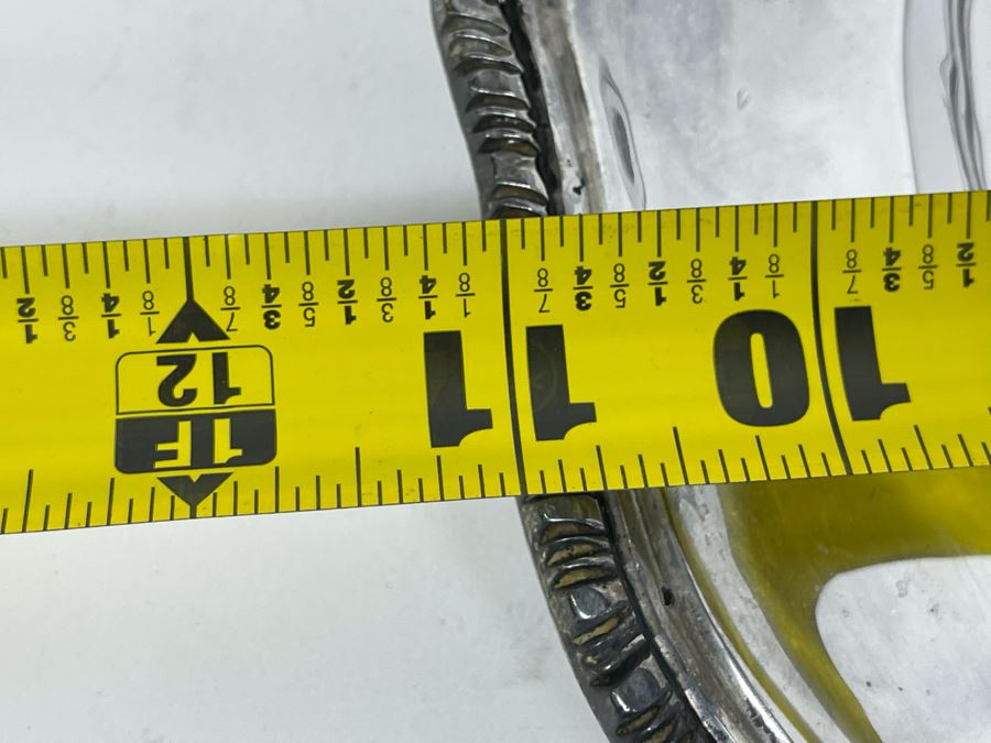 L. Maciel Sterling Silver 11' Plate Mexican 663g Melt Value $457 [Photo 7]