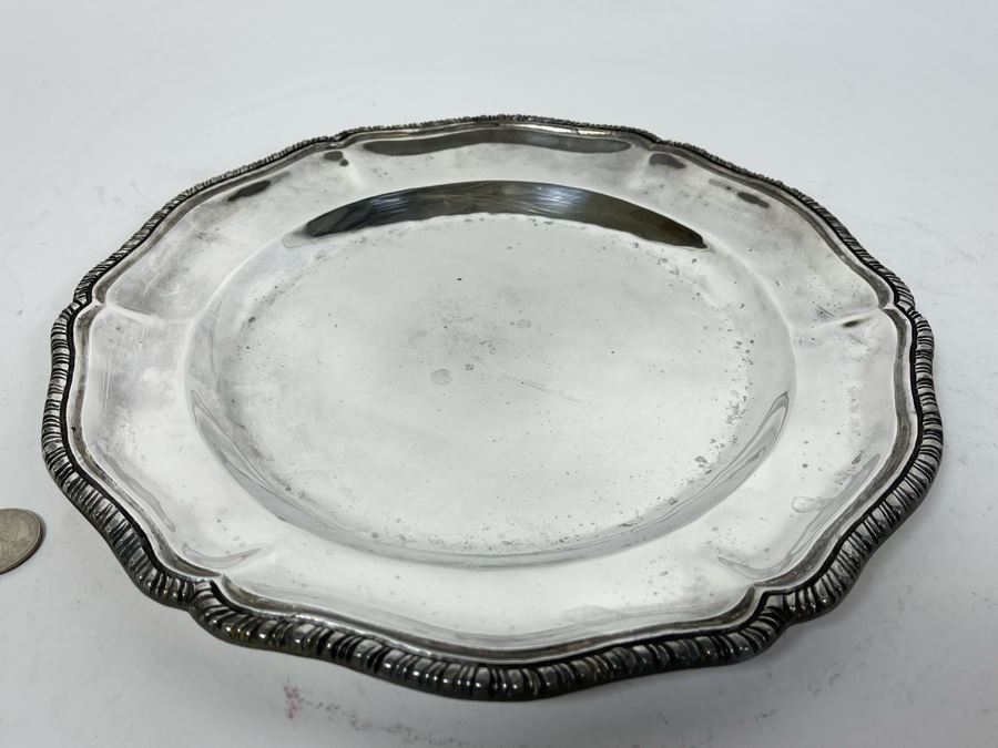 L. Maciel Sterling Silver 11' Plate Mexican 663g Melt Value $457 [Photo 4]