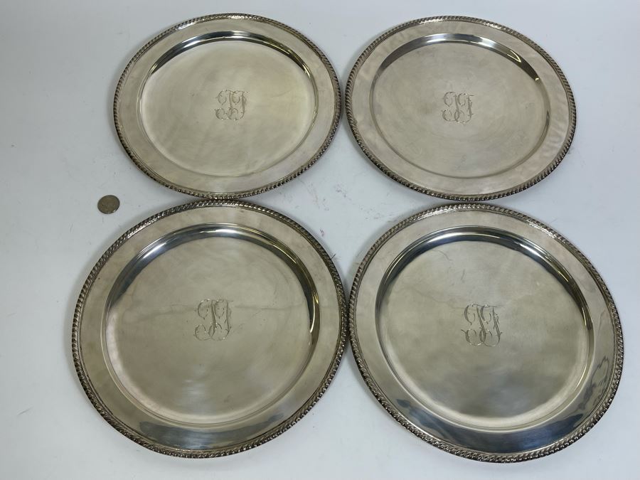 Five Heavy Sterling Silver 11' Plates Mexican 2,654g $1,832 Melt Value [Photo 9]