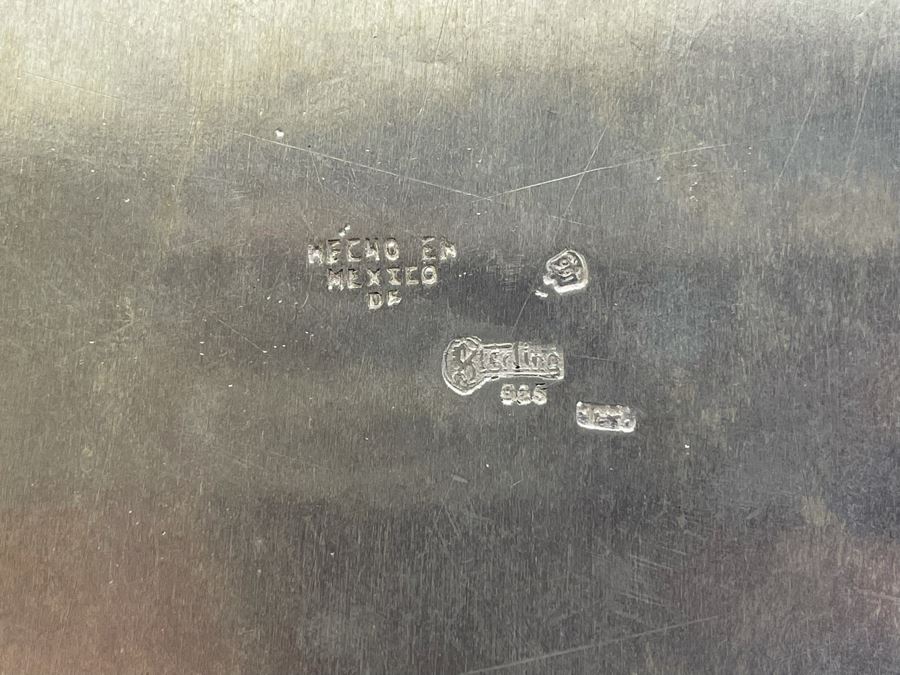 Five Heavy Sterling Silver 11' Plates Mexican 2,654g $1,832 Melt Value [Photo 11]