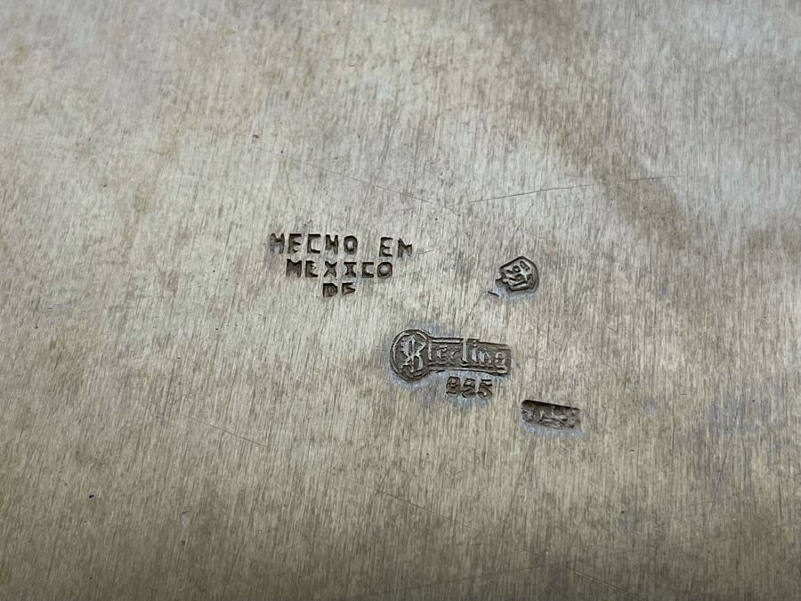 Five Heavy Sterling Silver 11' Plates Mexican 2,654g $1,832 Melt Value [Photo 13]