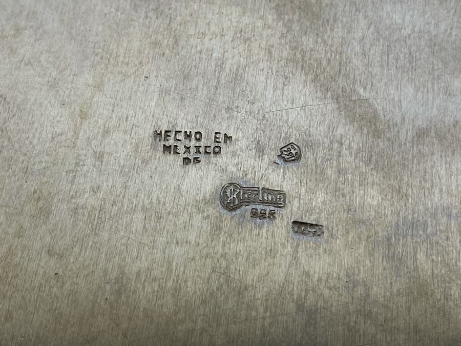 Five Heavy Sterling Silver 11' Plates Mexican 2,654g $1,832 Melt Value [Photo 14]