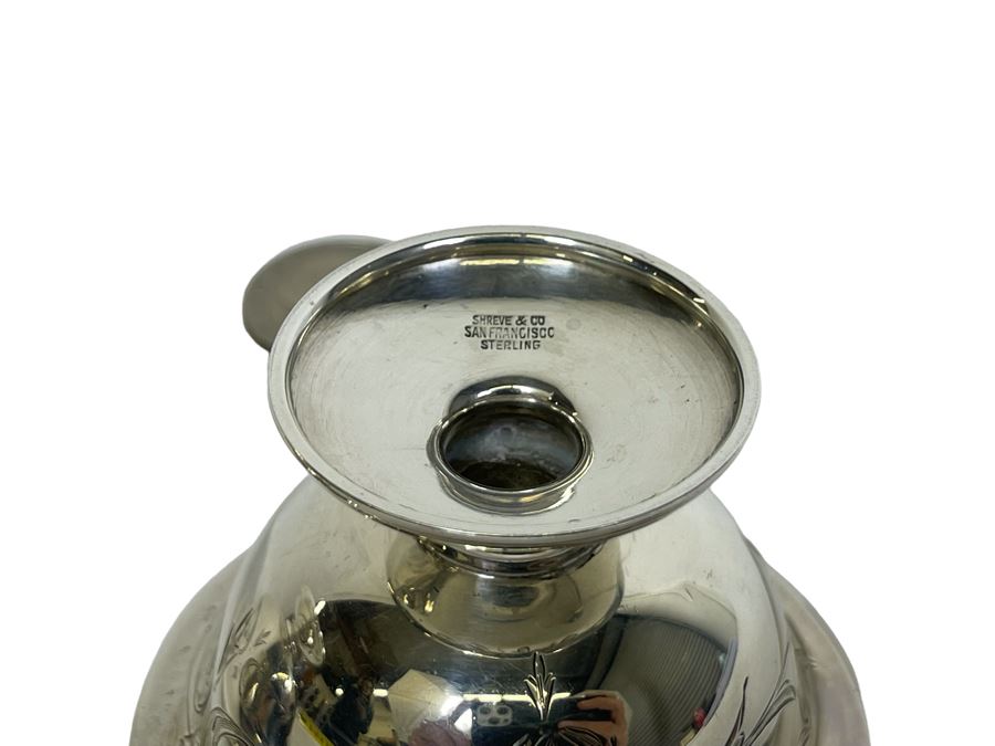 Pair Of Shreve & Co San Franciso Sterling Silver Salt Cellars With Spoons 2.75W X 1.75H 75g [Photo 3]