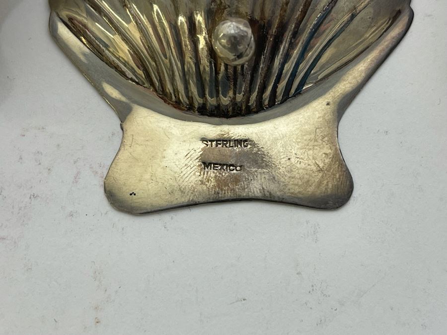 Six Sterling Silver Footed Shell Trays Dishes Mexico 2.5W X 3D X 0.5H 141g $97 Melt Value [Photo 8]