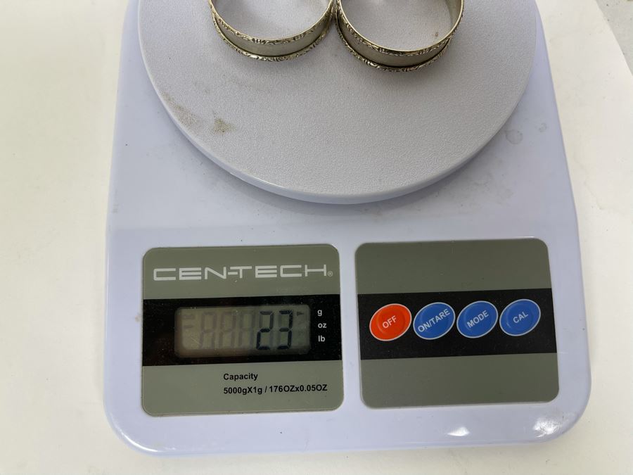 Vintage Sterling Silver Napkin Rings 23g [Photo 7]