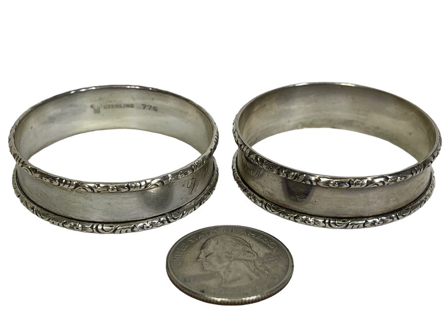 Vintage Sterling Silver Napkin Rings 23g [Photo 1]