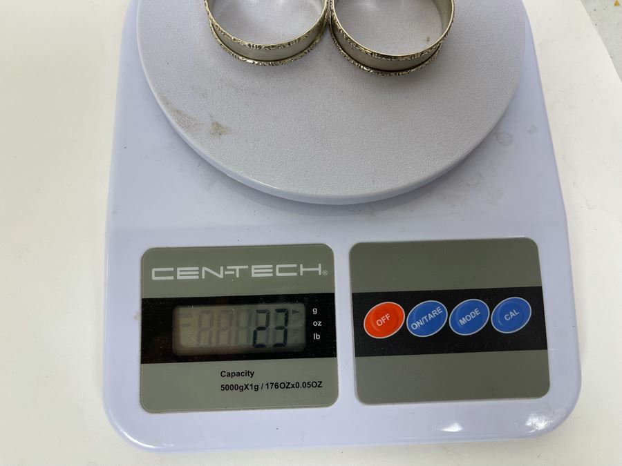 Vintage Sterling Silver Napkin Rings 23g [Photo 6]