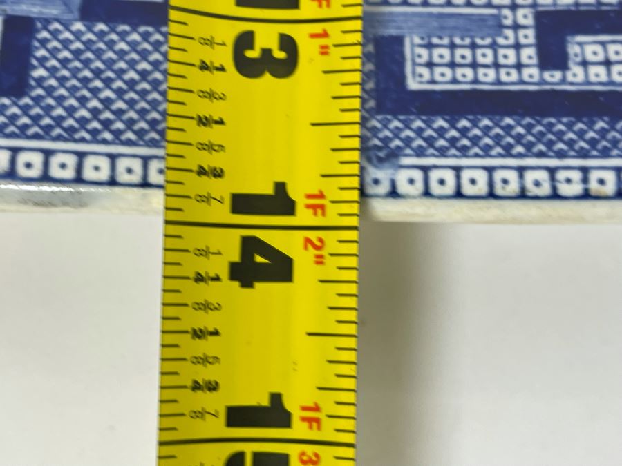 Vintage English Blue & White Platter 17.5 X 14 [Photo 8]