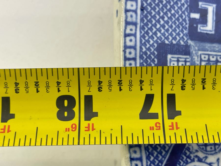 Vintage English Blue & White Platter 17.5 X 14 [Photo 7]