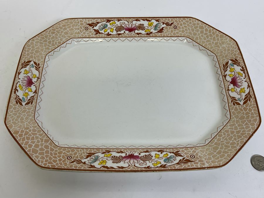 Vintage Burleigh Ware Paisley Burslem England Platter 15.5 X 12