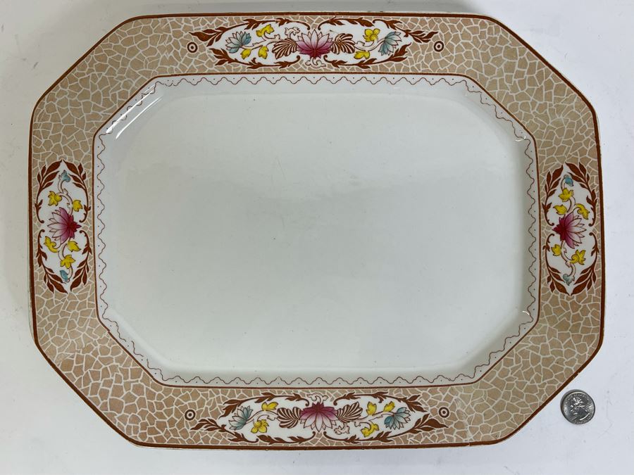 Vintage Burleigh Ware Paisley Burslem England Platter 15.5 X 12 [Photo 2]