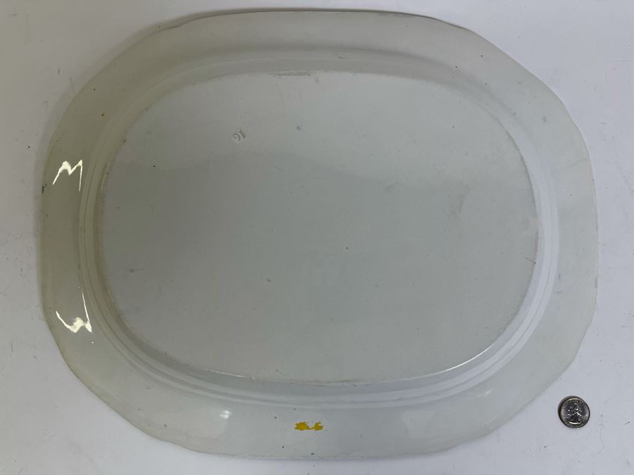 Vintage Blue & White English Platter 17.5 X 14 [Photo 5]