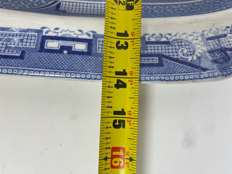 Vintage Blue & White English Platter 17.5 X 14 [Photo 7]