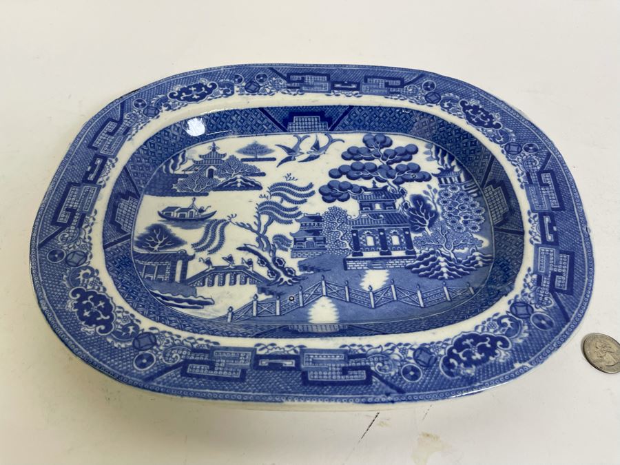 Vintage Staffordshire Stone China Platter 13.5 X 11 [Photo 4]