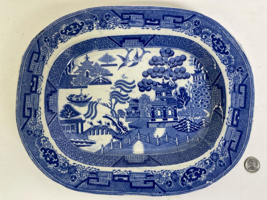 Vintage Staffordshire Stone China Platter 13.5 X 11 [Photo 3]