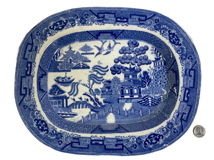 Vintage Staffordshire Stone China Platter 13.5 X 11 [Photo 1]