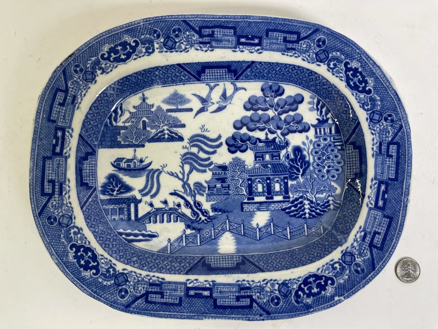 Vintage Staffordshire Stone China Platter 13.5 X 11 [Photo 2]