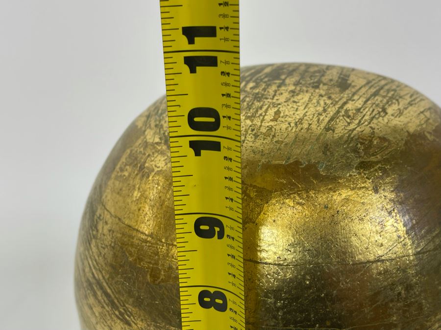 Interesting Sculpture Of A Metal Crown Base Supporting A Gilt Wooden