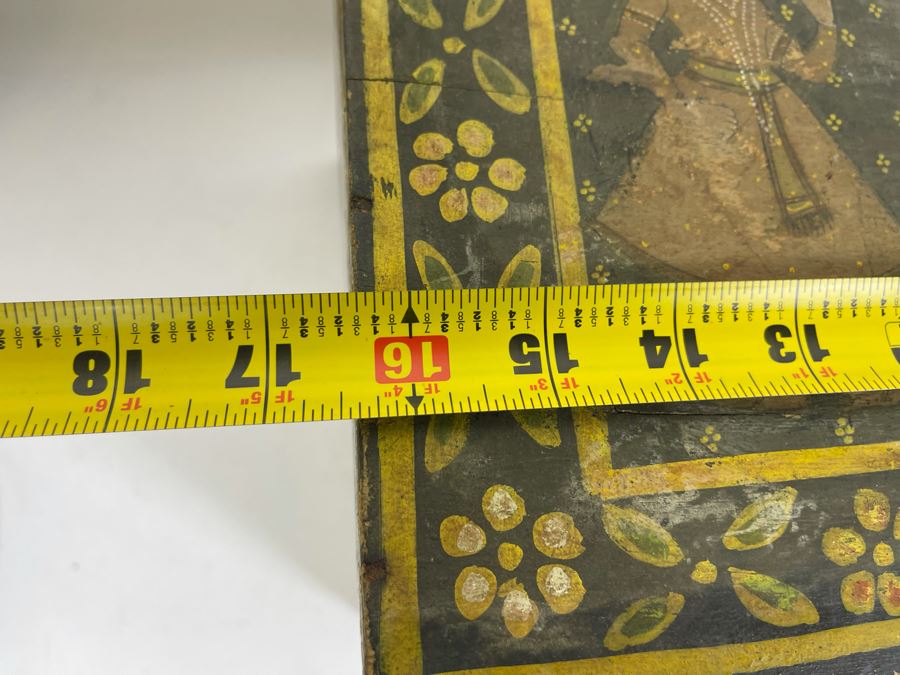 Handpainted Indian Wooden Box 16W X 10D X 10H [Photo 10]
