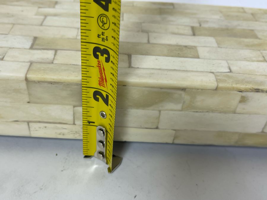 Etched Brass Plate With Peacock Design From India 13.5R And Mosiac Bone Box 9.75W X 4.5D X 2H [Photo 12]