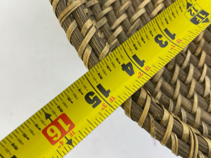 Decorative Bowl 8W X 6.5H With Woven Footed Stand 15W X 6H [Photo 8]