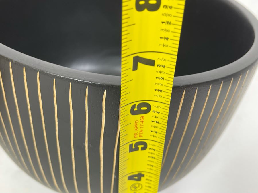 Decorative Bowl 8W X 6.5H With Woven Footed Stand 15W X 6H [Photo 11]