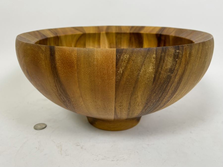 Gorgeous Nambe Wooden Bowl 13.25W X 7H [Photo 5]