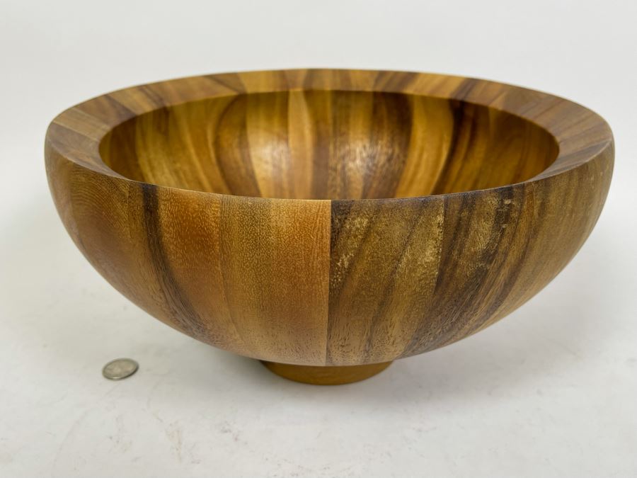 Gorgeous Nambe Wooden Bowl 13.25W X 7H [Photo 4]