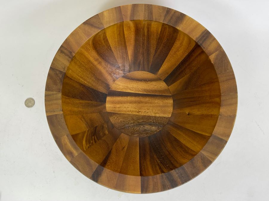 Gorgeous Nambe Wooden Bowl 13.25W X 7H [Photo 6]