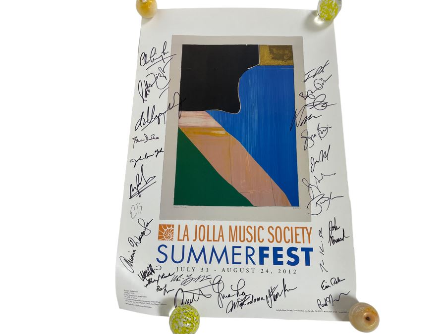 Richard Diebenkorn Featured Artwork Poster For The La Jolla Music Society Summerfest 2012 Signed By Artists - See Photos