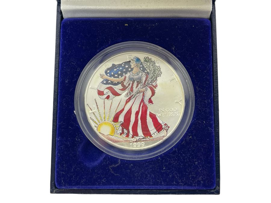 1999 Uncirculated American Eagle Silver Dollar 1 Oz Fine Silver