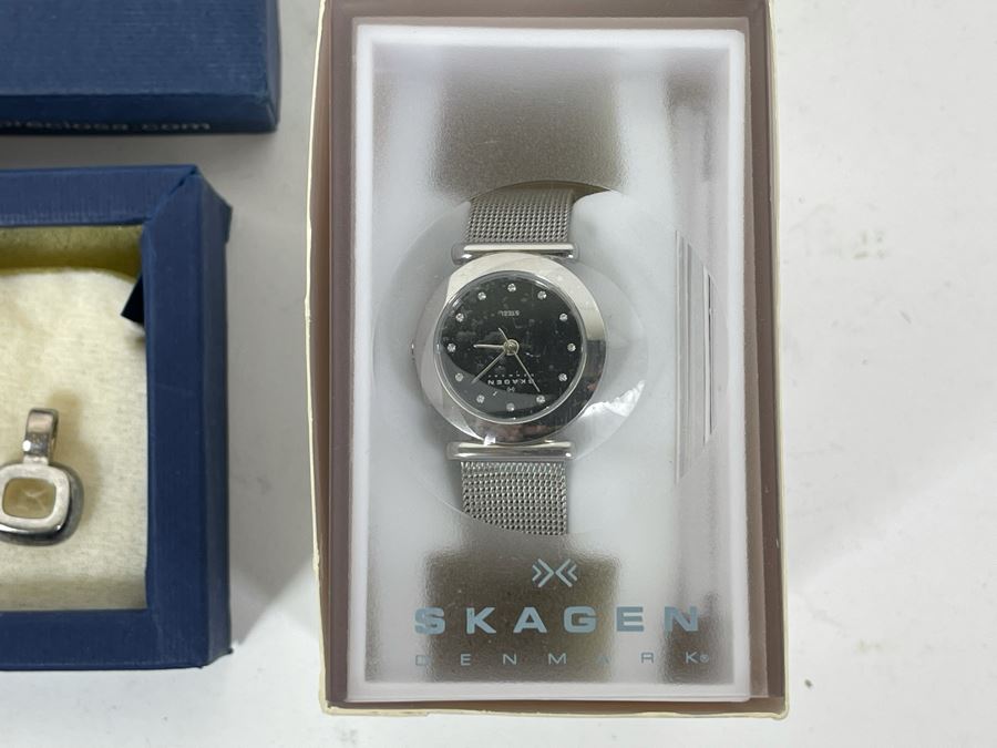 Sterling Silver Pendant, Skagen Denmark Ladies Watch And Italian Rosary [Photo 7]