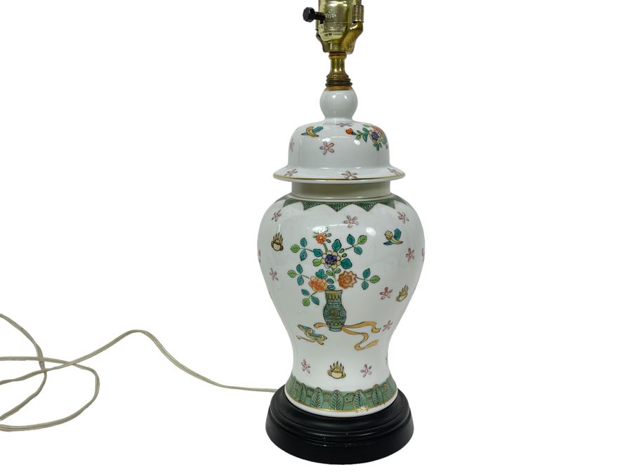 Chinese Porcelain Table Lamp (No Shade) 25H