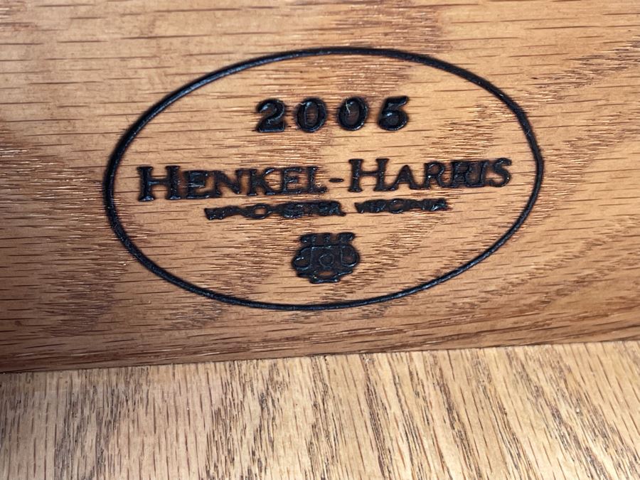 Stunning Mahogany Henkel-Harris Sideboard Buffet Credenza Cabinet With Felt Lined Silver Storage Drawer 76W X 23D X 38H [Photo 18]