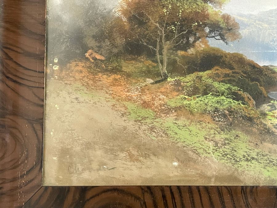 William Henry Chandler (1854-1928) Pastel Painting Framed 39.5 X 17.5 Framed 45 X 23.5 [Photo 8]