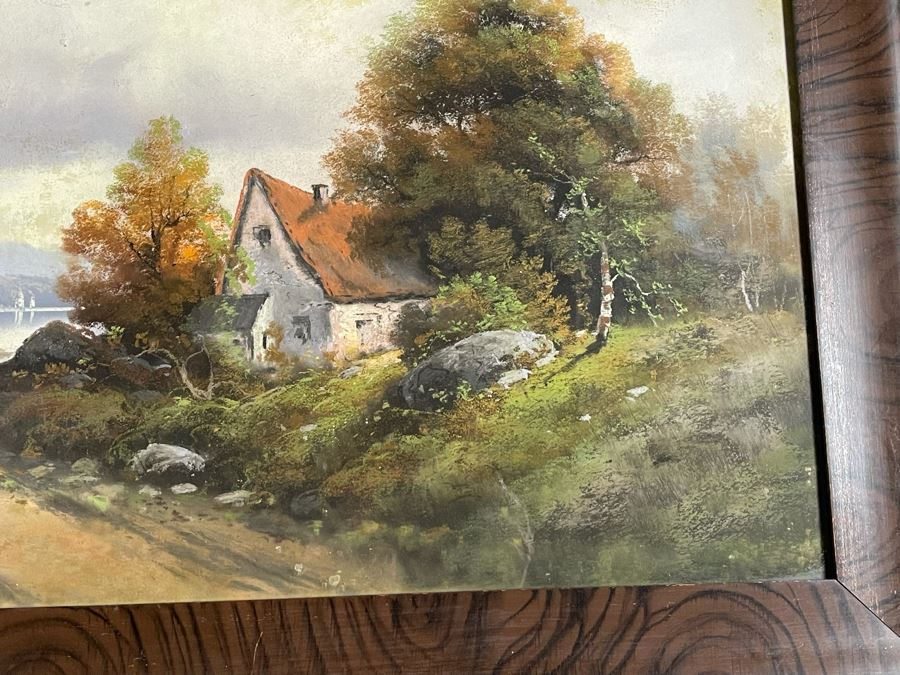 William Henry Chandler (1854-1928) Pastel Painting Framed 39.5 X 17.5 Framed 45 X 23.5 [Photo 5]