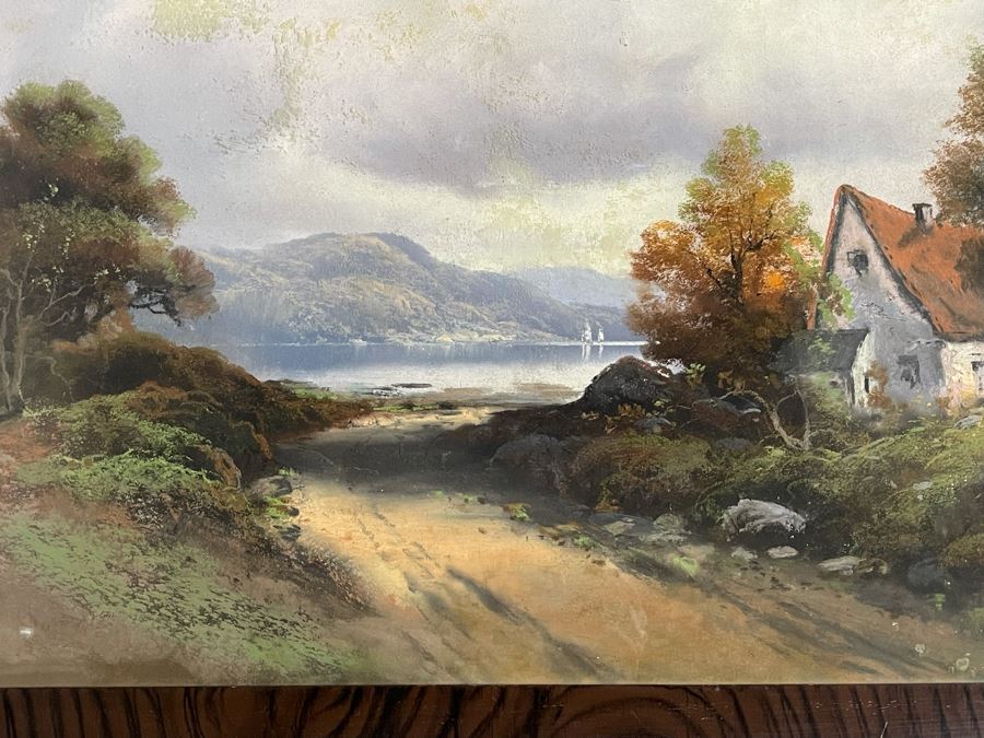 William Henry Chandler (1854-1928) Pastel Painting Framed 39.5 X 17.5 Framed 45 X 23.5 [Photo 4]